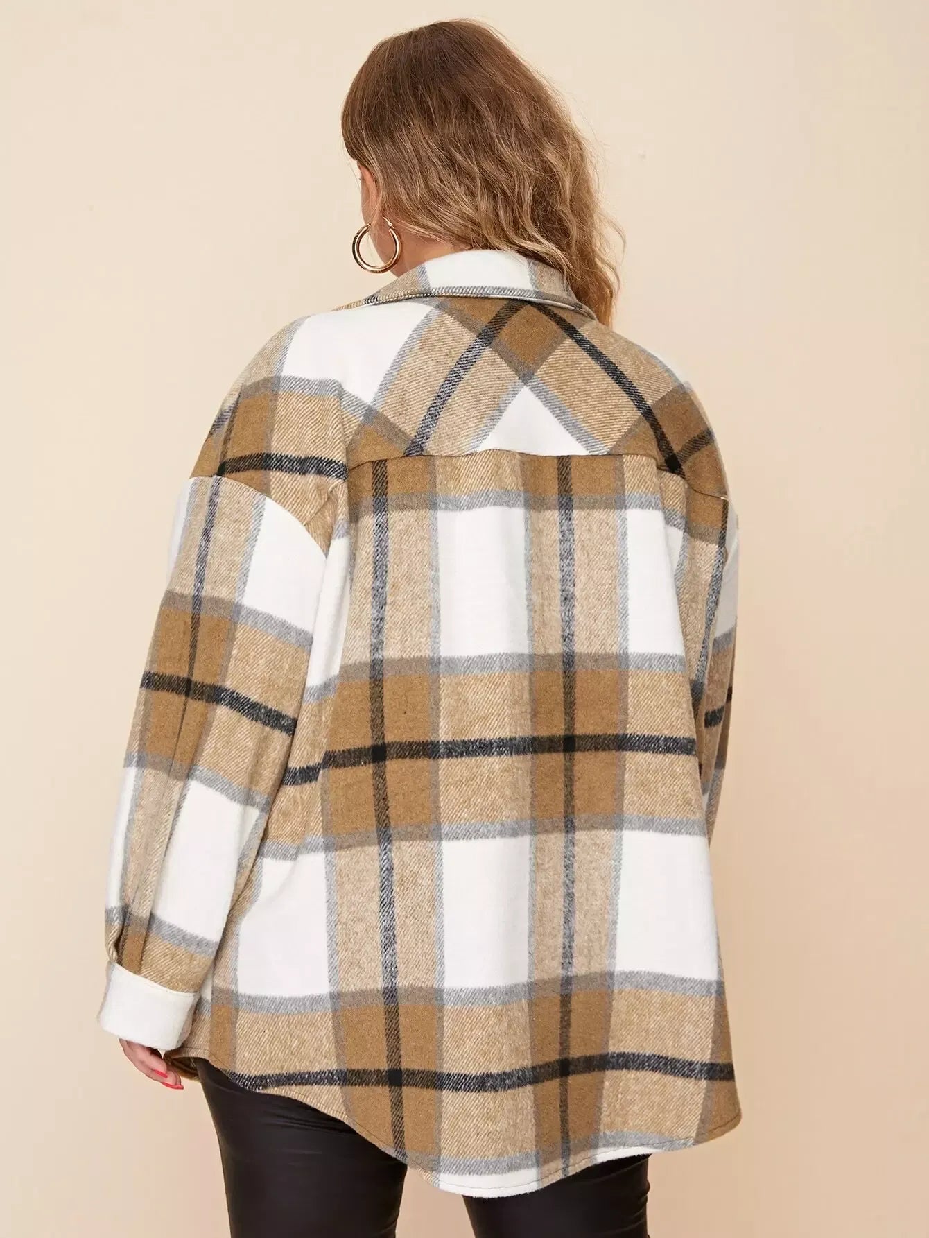 Urban Plaid Button Jacket